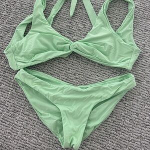 PQ swim D cup Large bottom Mint Green Bikini Set